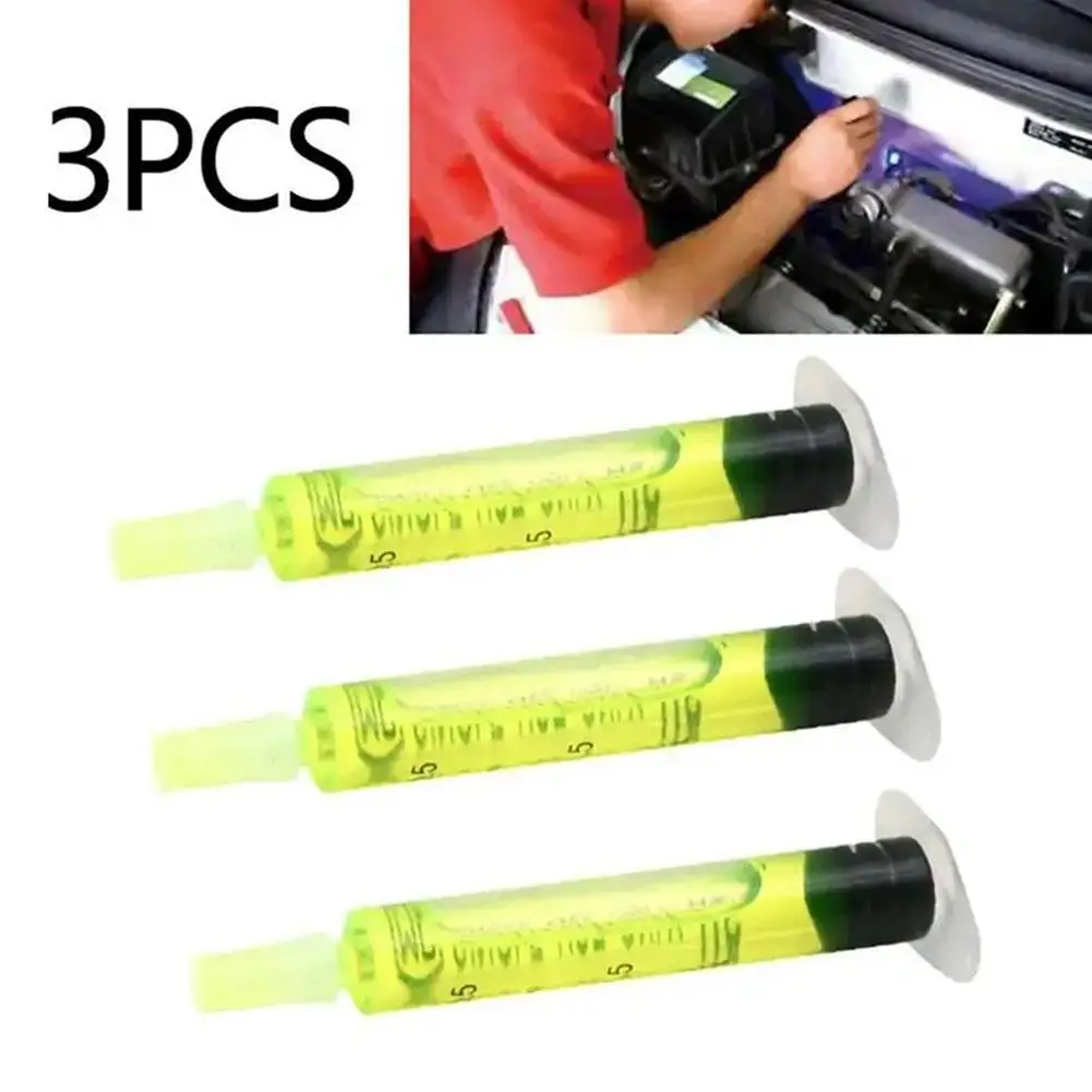 3Pcs High Concentration R134a R410 R12 Car Tracer Oil 2.5ml Each Car Fluorescent Auto Air Conditioning Refrigerant