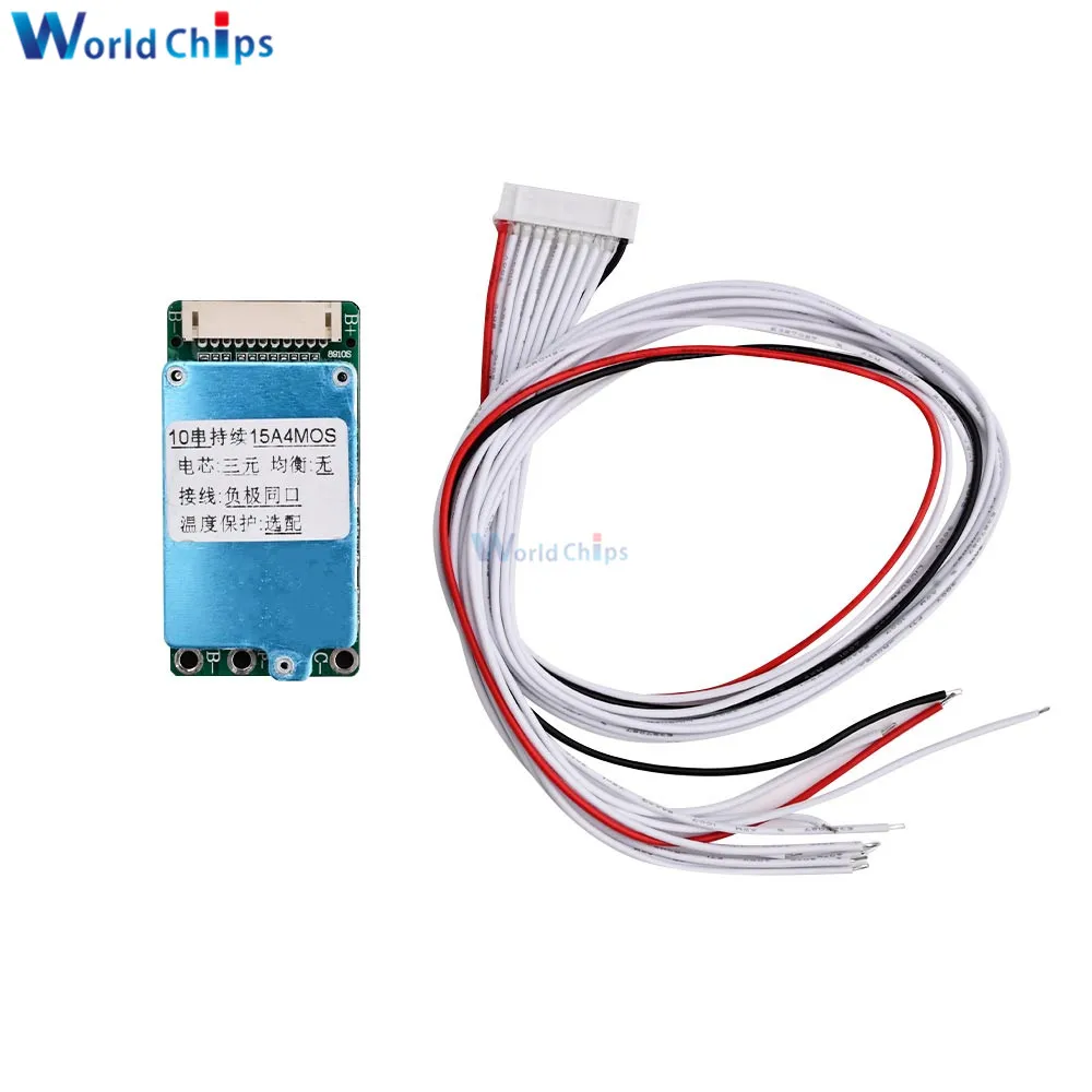 Imagem -02 - Placa de Proteção da Bateria do Lítio Li-íon Lipolymer Bms Pwb Pcm o Mesmo Porto Porto Rachado Placa de Circuito 10s 36v 15a 3mos 4mos