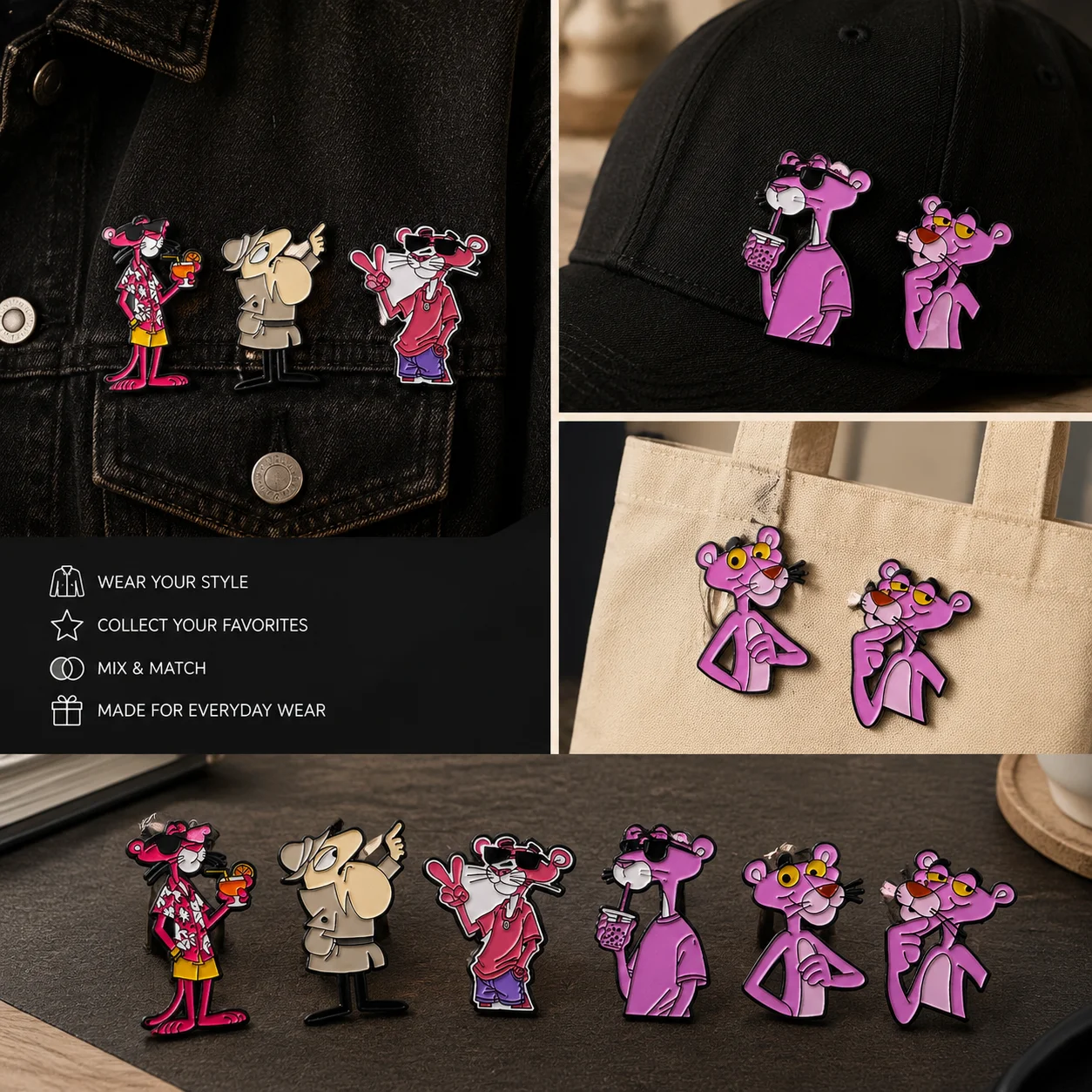 Embroidery Garment - Cute Leopard Cartoon Brooch Pin Badge