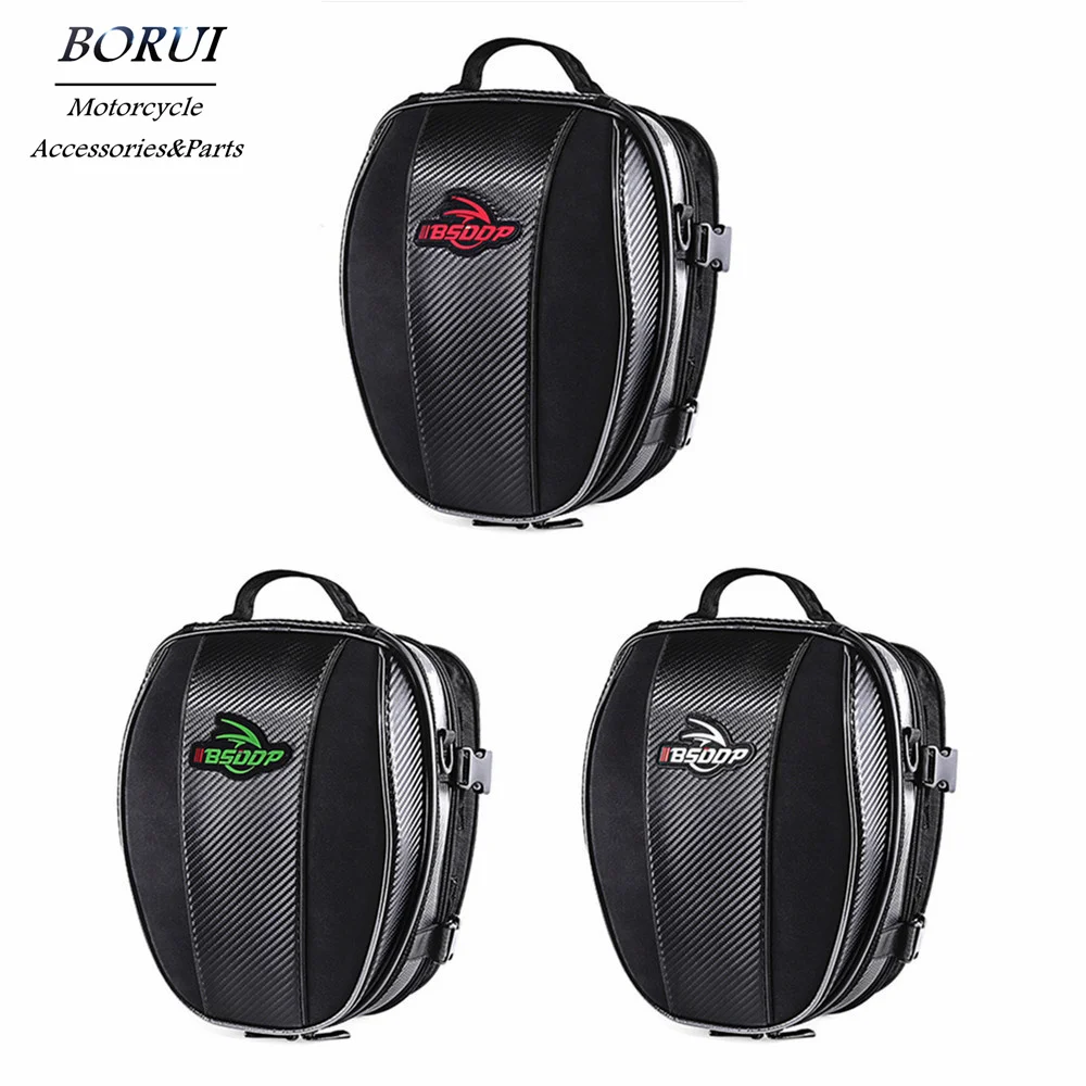 

Motorcycle Helmet Back Seat Tail Bag Waterproof Multifunction Large Capacity Riding Outdoor Sports Diagonal Backpack Accessories