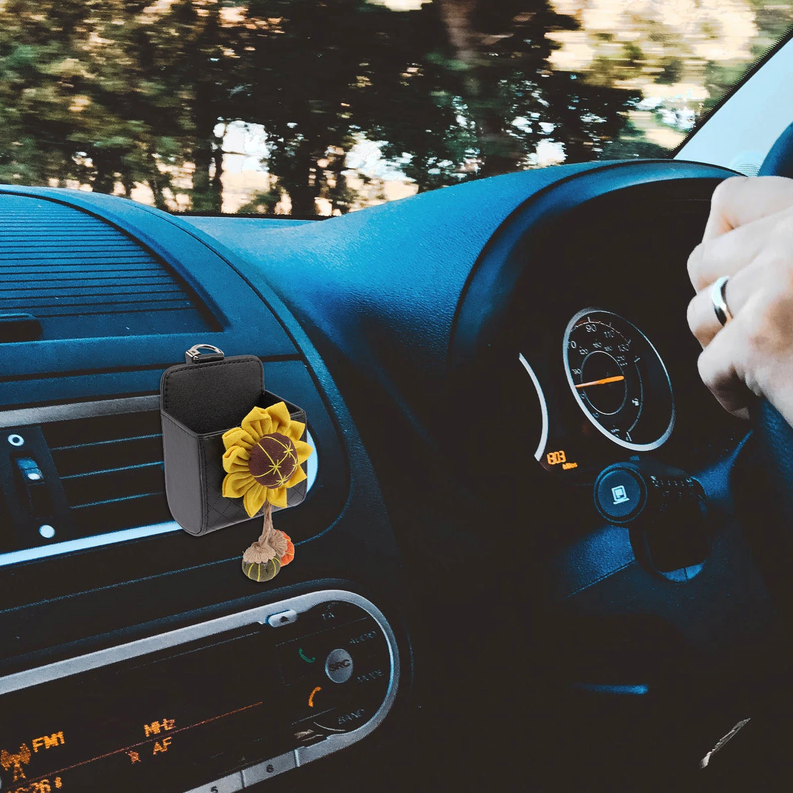 

Car Storage Box Multifunctional Pocket Organizer Small Bag Auto Vent Outlet