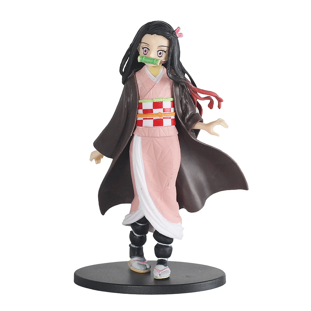 Anime 16CM Demon Slayer Kimetsu no Yaiba figure Kamado Tanjirou Action Figure Agatsuma Zenitsu Nezuko Warrior PVC Model Toys