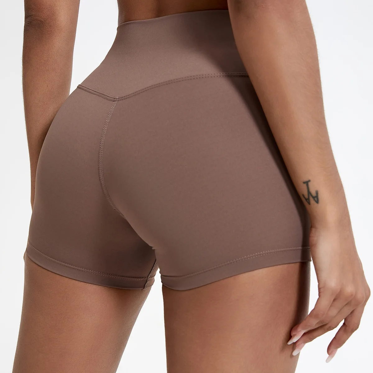 Solid Color Sports Yoga Shorts Gym Women High Waist Tight Fitness Shorts Running Exercise Stretch Traceless Sexy Pilates Shorts image 4
