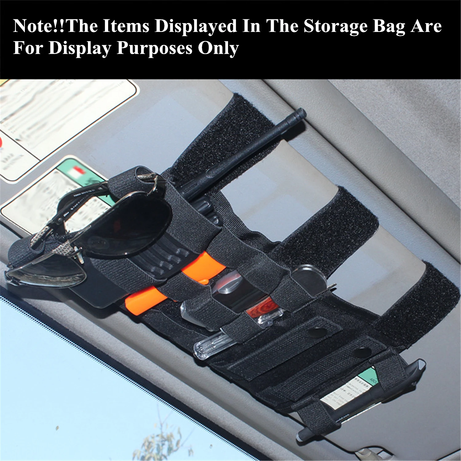 Tactical MOLLE Sun Visor Organizer Bag for Jeep Wrangler JK JL JT TJ 1997-2024 Interior Accessories Multifunction Multi Pocket