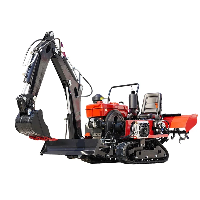 Multifunction Mini Crawler Tractor Farm Rotary Tiller Agricultural Mini Crawler Cultivator