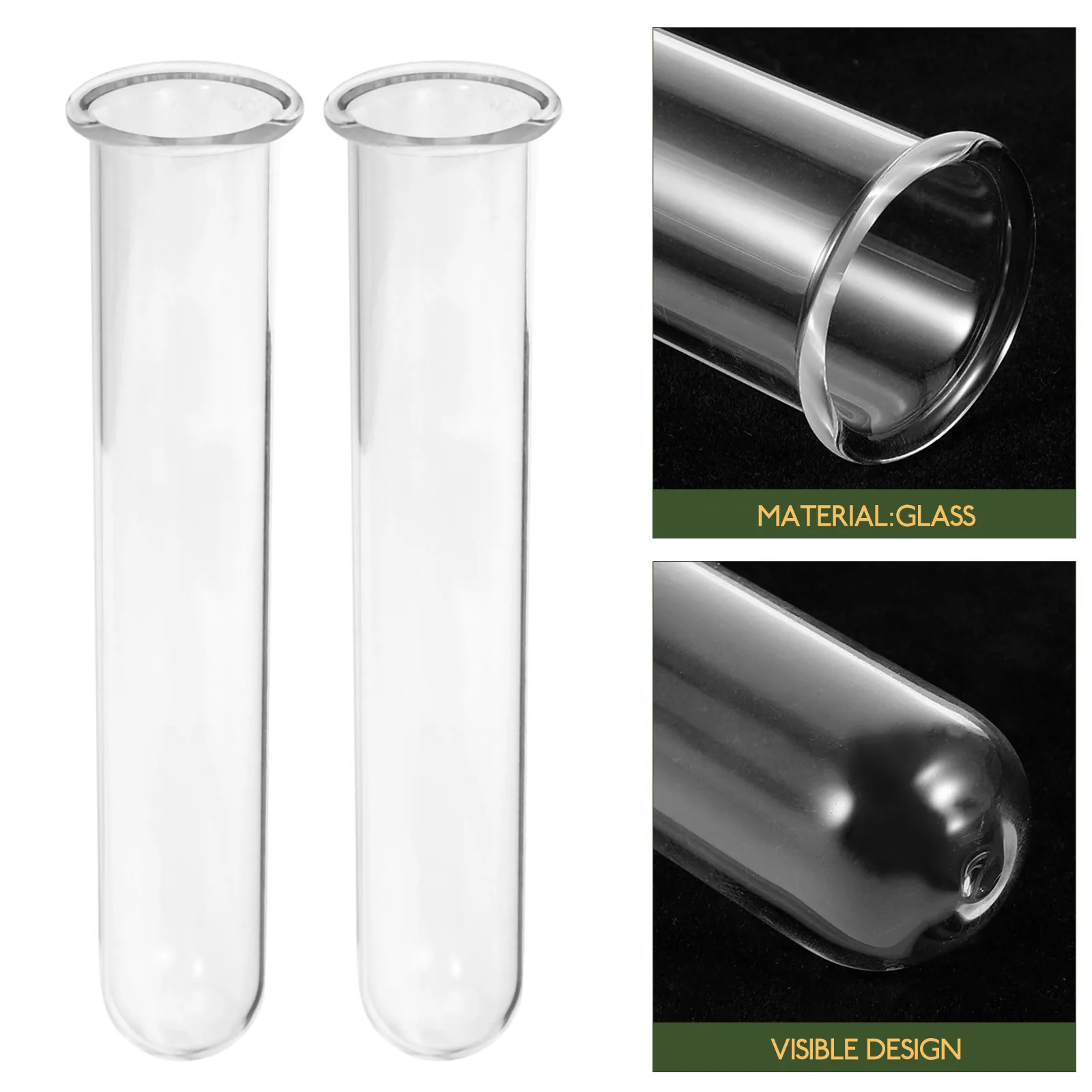 

4Pcs Transparent Glass Test Tube Vase Small Plant Terrarium Flower Tubes Decor Test Tube Vases for Flowers Propagation Tubes