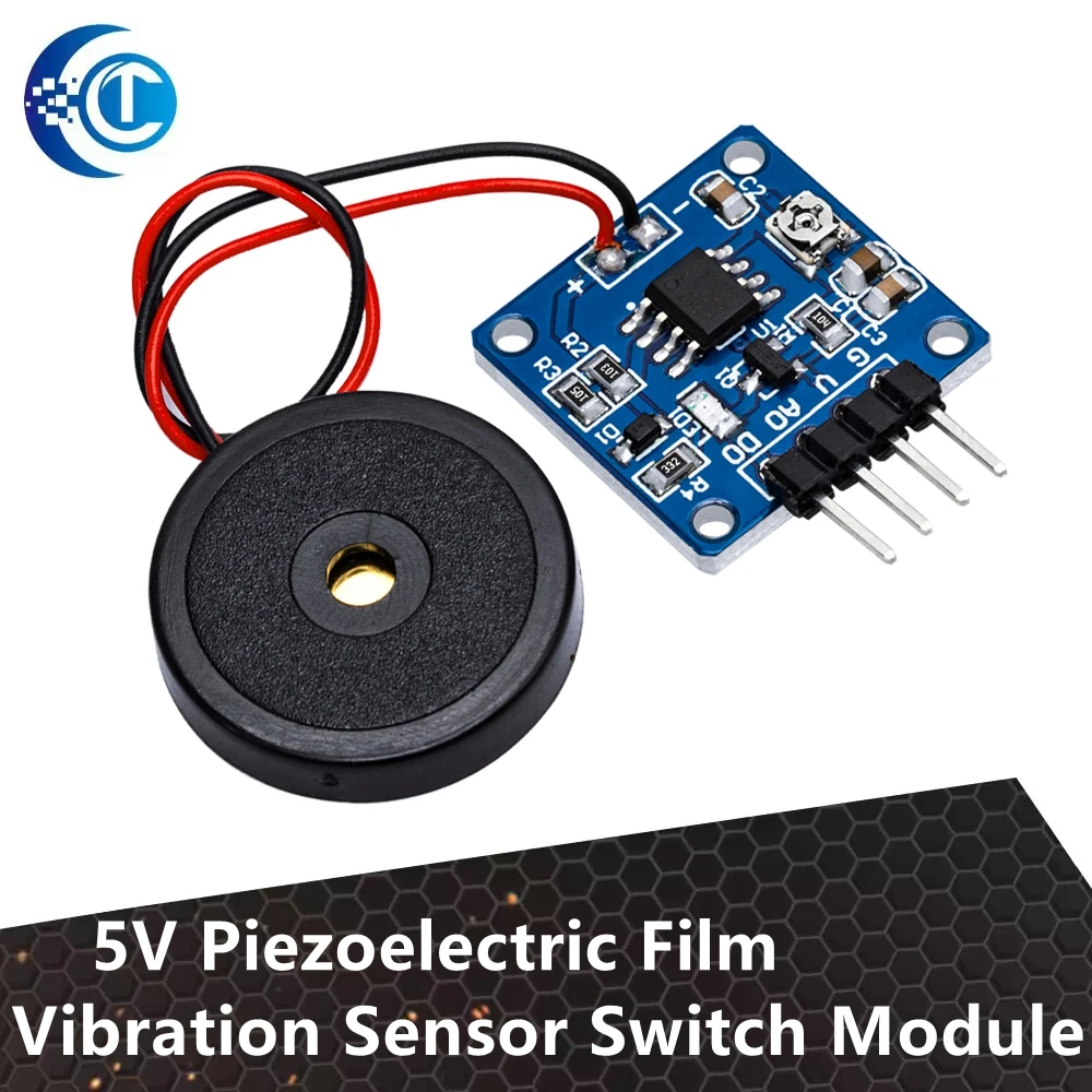 5V Piezoelectric Film Vibration Sensor Switch Module TTL Level Output For Arduino