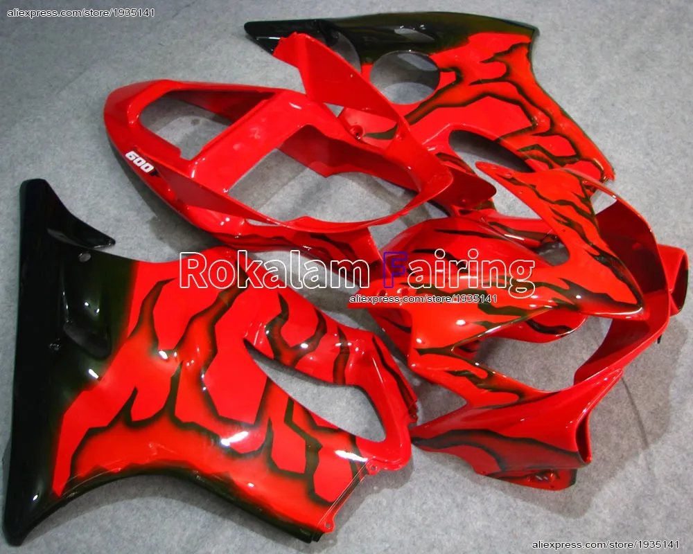 

Для Honda CBR600 F4i 01-03 CBR 600 F4i 2001 2002 2003 CBRF4i Красно-черный спортивный обтекатель для мотоцикла (литье под давлением)