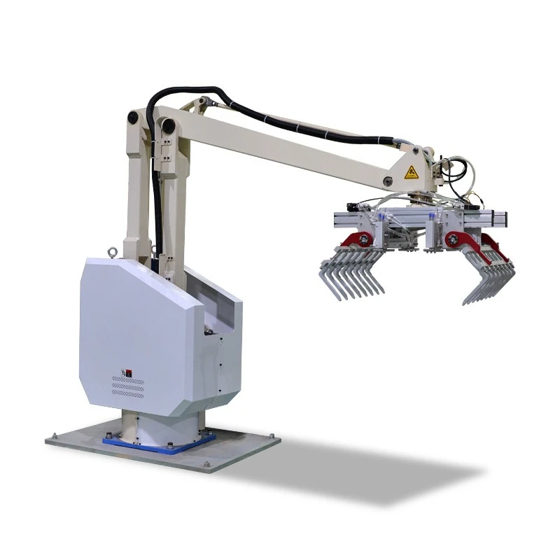 

Woven bag palletizer, bagging, fertilizer granules, handling, fully automatic