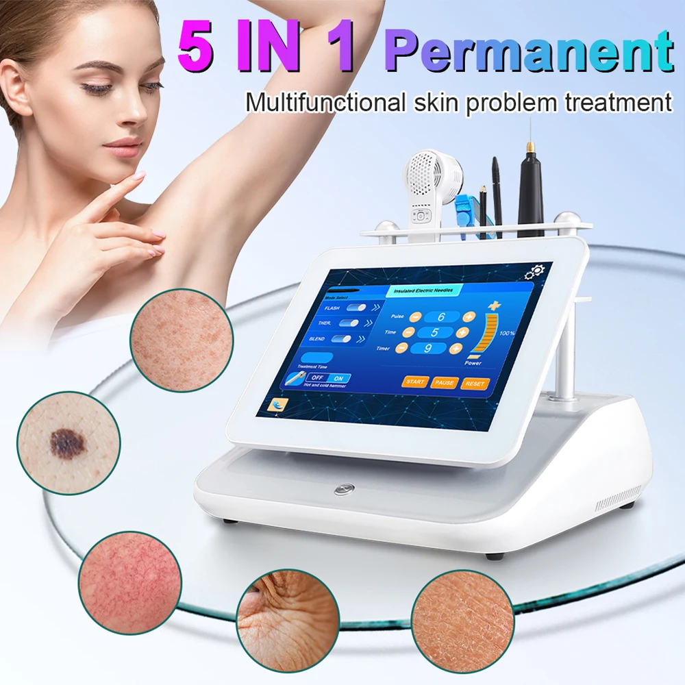 

2025 портативная электрическая игла 5 в 1, изолированная электрическая игла для удаления волос, безболезненная игла для электролиза, устройство для удаления волос