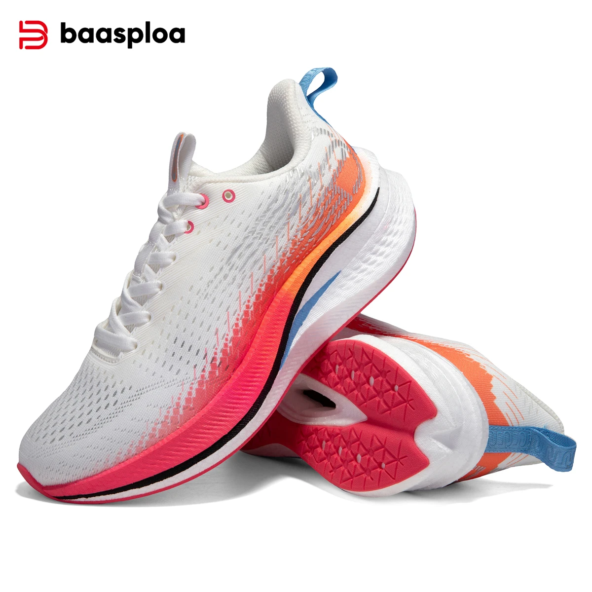 Baasploa Running Shoes Men Carbon Plate Professional Cushioning Anti-slip Sneaker Female Casual Breathable Jogging Sports Shoes image 4