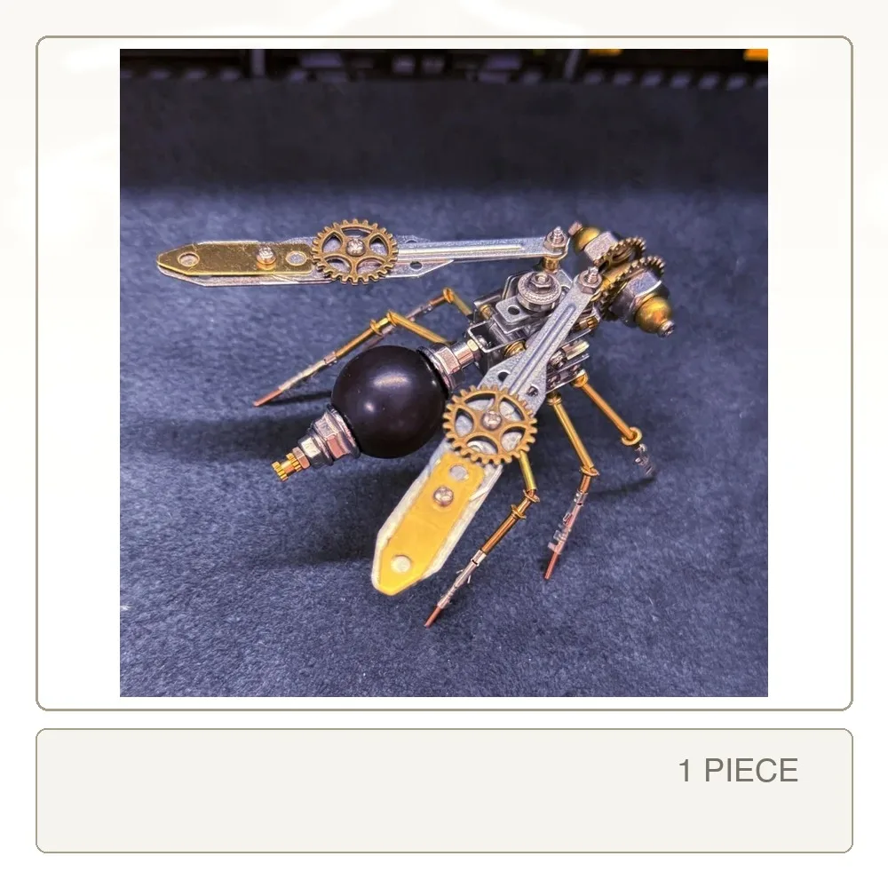 DIY Mechanical Flying Insects/ Wasps/ Bee/ Hornet 3D Metal Model Insects DIY Assemble Assembly Kit Cyberpunk Insects Toy