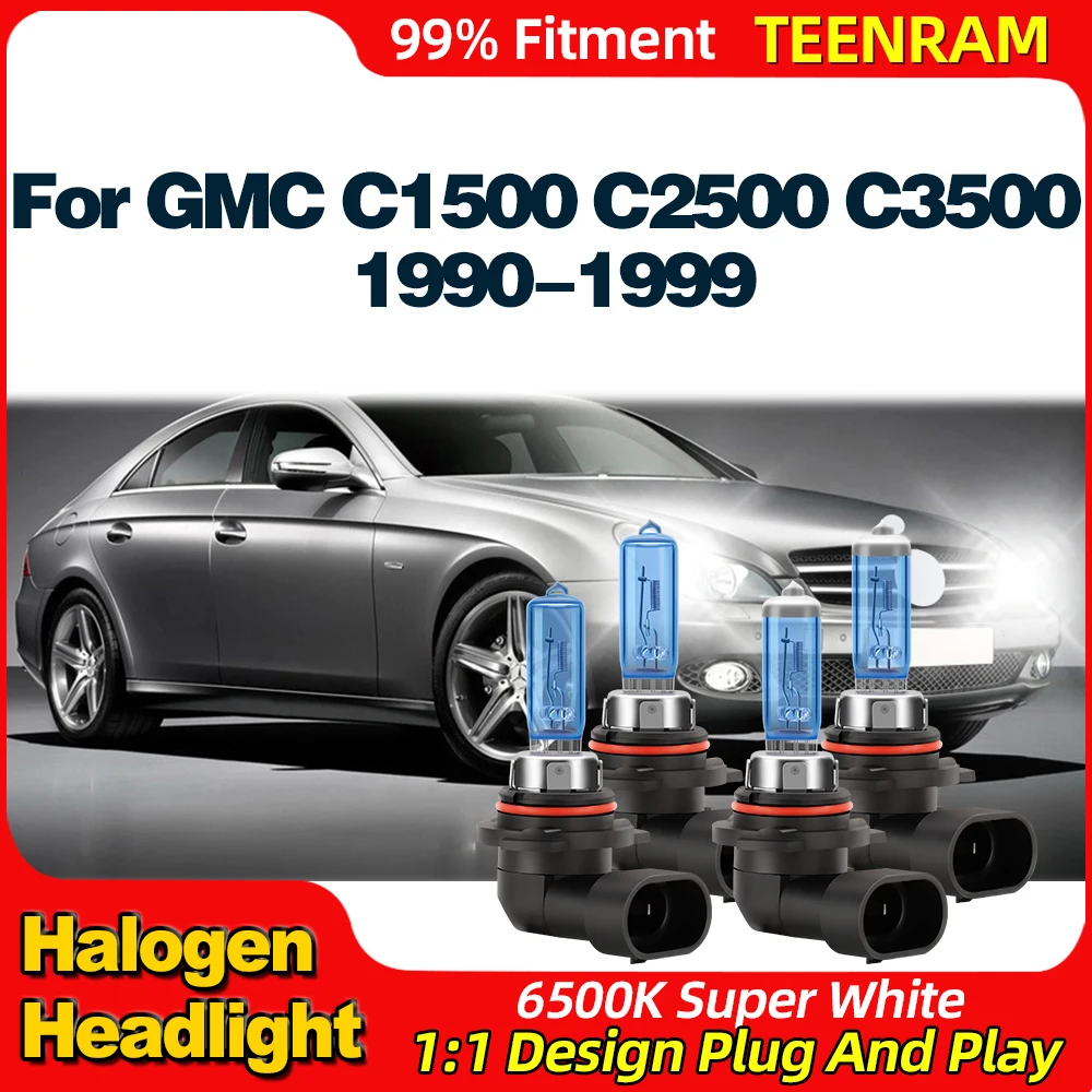 

Car Halogen Headlights Bulbs 24000LM Super Bright Auto Lamps 12V For GMC C1500 C2500 C3500 1990-1994 1995 1996 1997 1998 1999