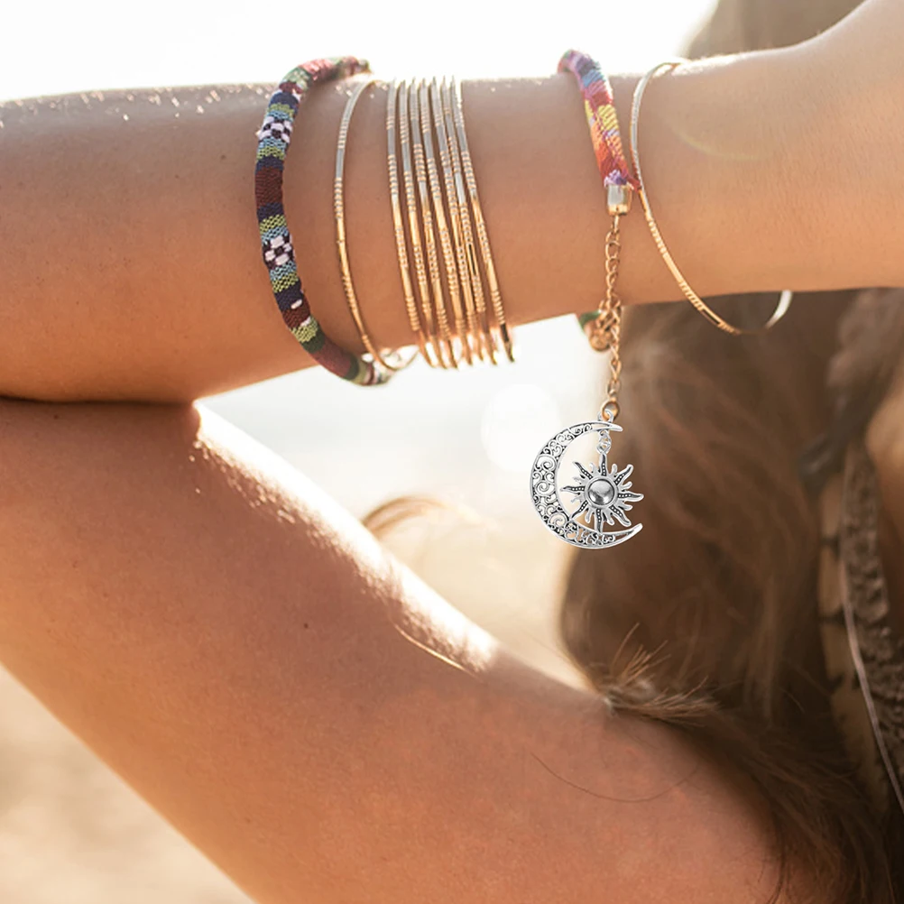 

20Pcs Alloy Moon Sun Charms DIY Jewelry Pendants for Necklace Bracelet Keyring Decor Craft Supplies Unisex Jewelry Making Kit