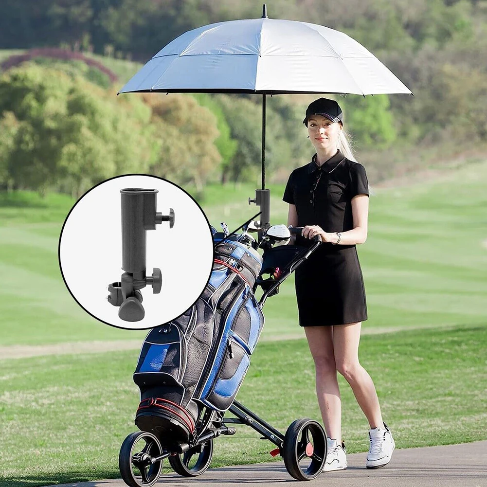 Cart Umbrella Holder Multifunction Trolley Umbrella Holder Adjustable Angle Umbrella Mounting Device for Golf Cart Wheelchair