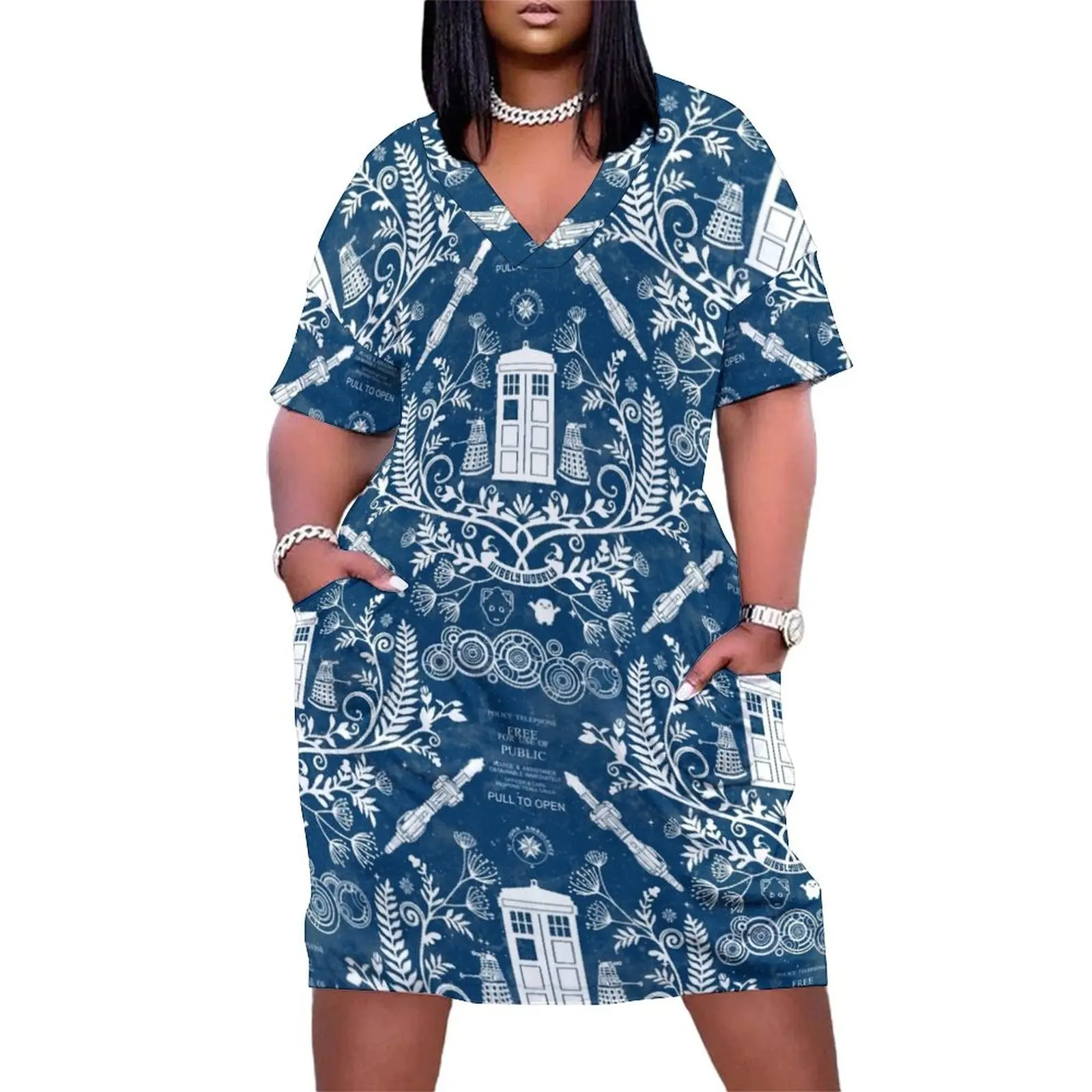 

Who Damask Loose Pocket Dress dresses for women 2025 luxury designer party women's summer dress 2025