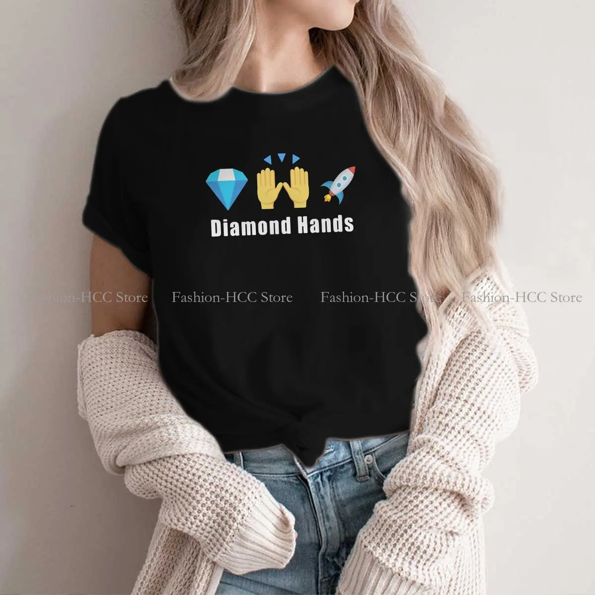 Wallstreetbets GameStop Stonks Polyester TShirt for Women Diamond Hands Rocket2 Soft Summer Tee T Shirt High Quality New Design