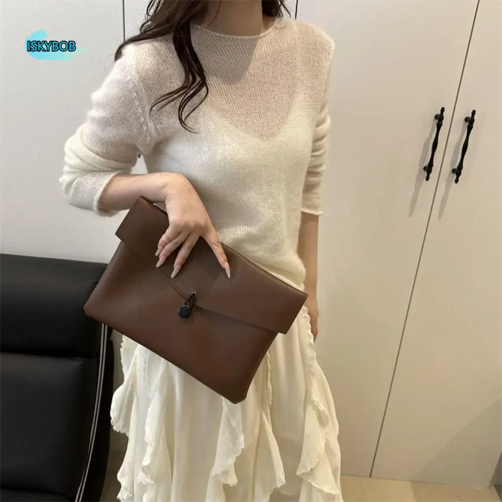 Bolso informal para mujer, bolso de mano, cartera, bolso tipo sobre, almacenamiento de maquillaje, pequeño bolso cuadrado, funda de transporte para tableta, papelería para estudiantes