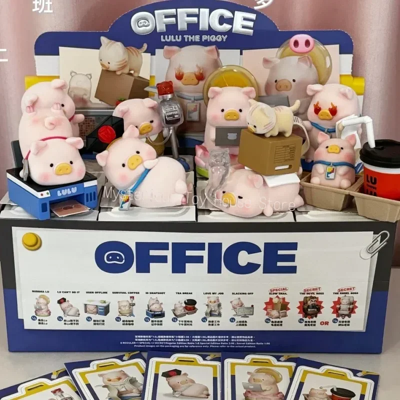 Genuine Toyzeroplus X Lulu The Piggy Pig Things At Work Series Blind Box Toy Flocked Kawaii Mystery Box Desk Decor Birthday Gift