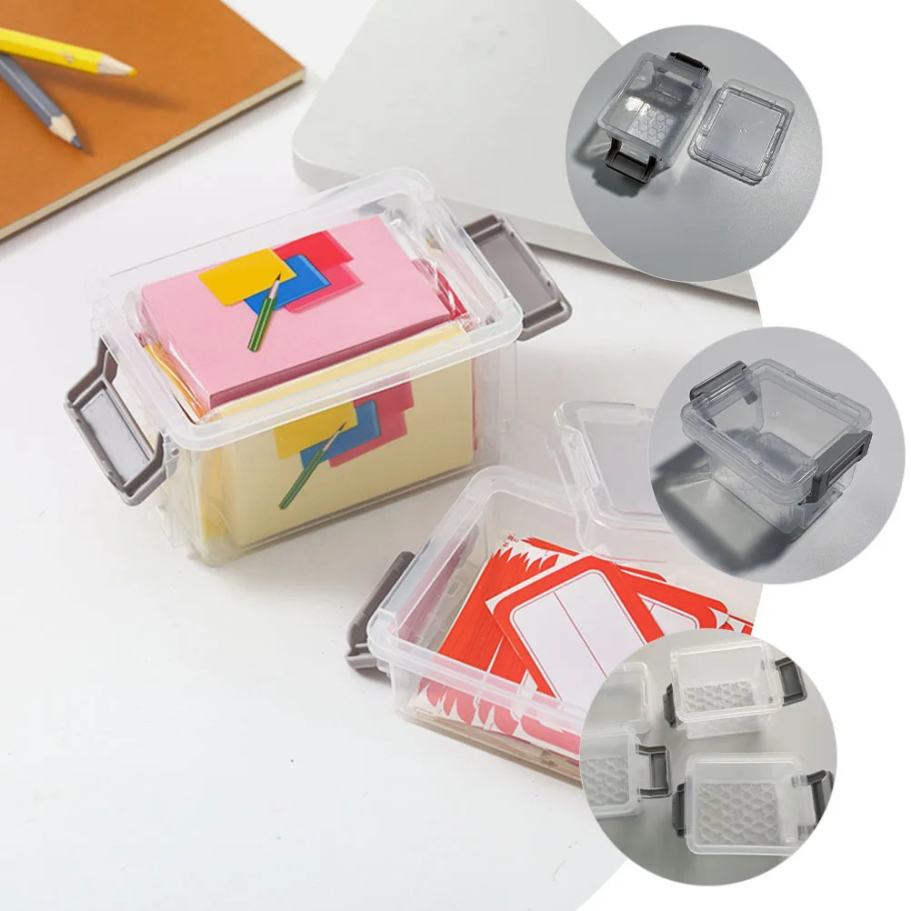 

4Pcs Desktop Organizer Case Stackable Sundries Container Safe Plastic Material Easy to Use and Store Desktop Storage Case