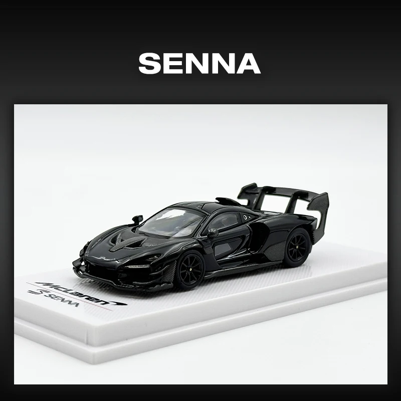 cm-in-stock-1-64-senna-black-diecast-diorama-car-model-collection-miniature-toys