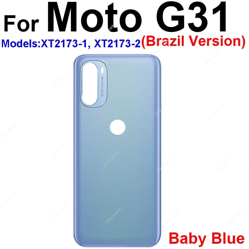 Rear Battery Door Cover Housing For Motorola MOTO G31 XT2173-3 Brazil USA Version Back Cover Housing Case Back Cover Parts