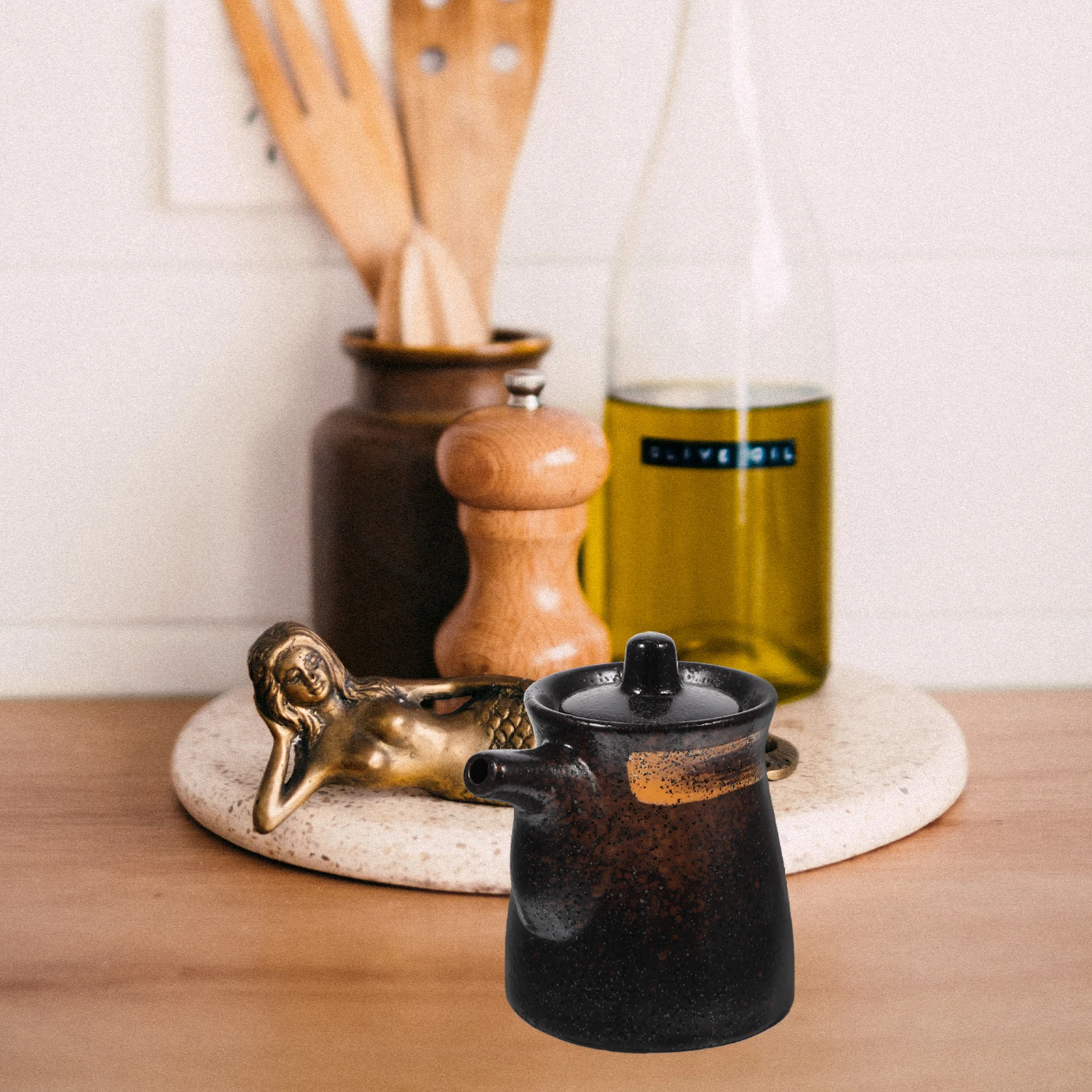 

Japanese Style Ceramic Sauce Bottle Multipurpose Oil Dispenser Home Kitchen Soy Sauce Container Vinegar Holder Decorative