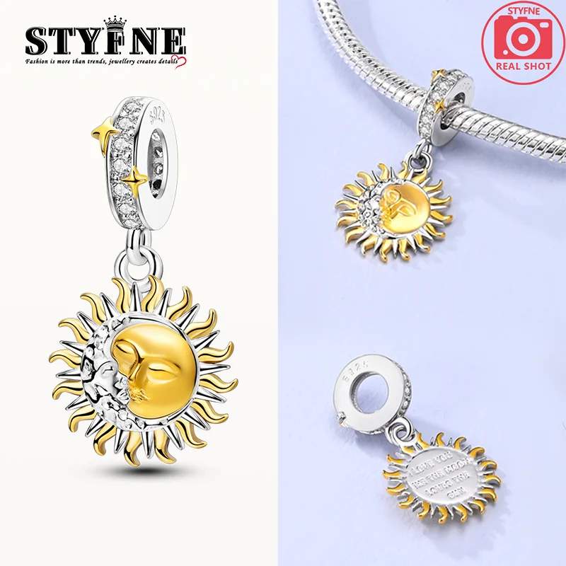 

Original Charms 925 Silver Mysterious Sun and Moon Pendants Fit Charms Plata 925 Bracelets for Women Jewelry Making Fine Gifts