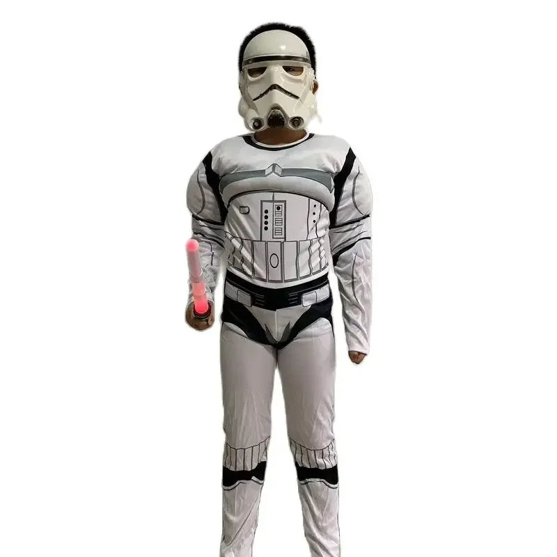 Jungen schwarzen Krieger Kostüm Sturm Soldat Darth Vader Anakin Skywalker Mädchen Kriege Rey Cosplay Party Kostüm Kleidung Cape Maske