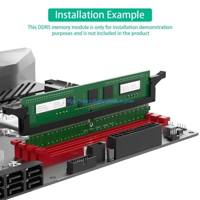

U2JE DDR5 DIMM 288PIN до SO DDR5 CARD STAPTECTION CARD с длинным адаптером слота.
