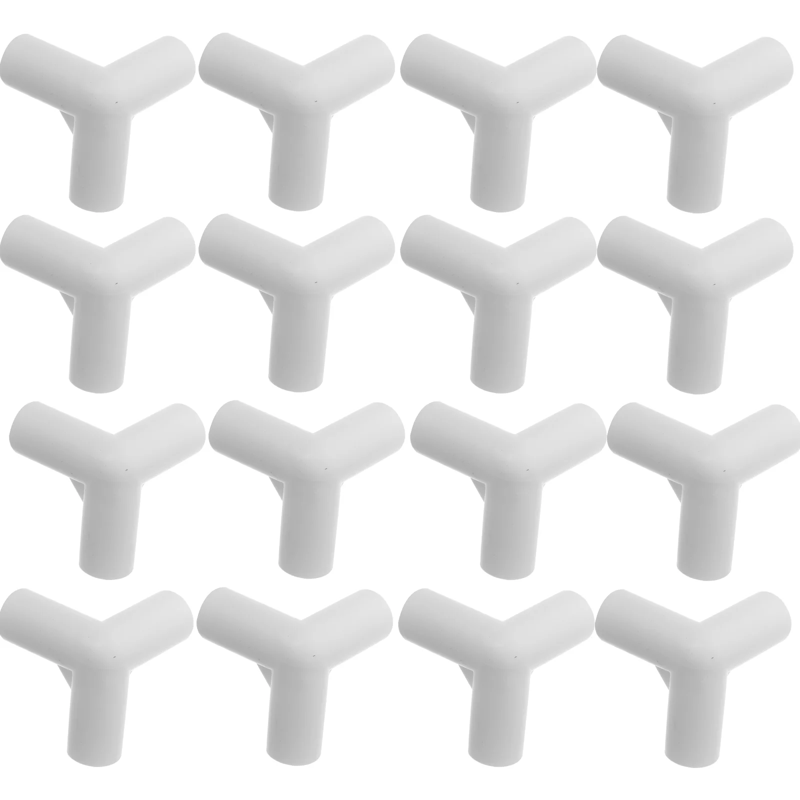 

20 Pcs Tent Tee Joint Canopy Fittings Connectors Plastic Elbow Awning for White
