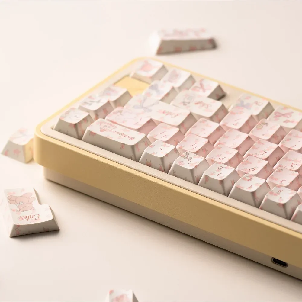 Spring gift 140-key PBT cherry/MOA keyboard keycaps for MX switches, custom mechanical keyboard accessories