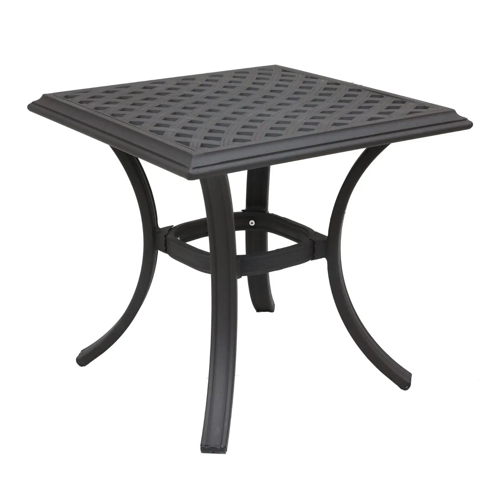 Collection Patio End Table – Sturdy, Rust-Resistant, Modern Square Design for