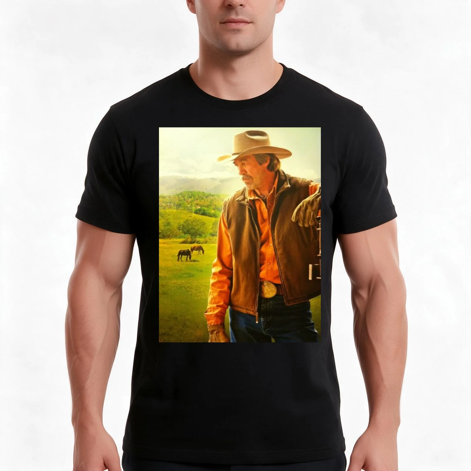 Jack Bartlett - Heartland T-Shirt, Summer Casual Cotton Tee, Oversized Streetwear Tops, Vintage Graphic Print, Unisex Men Women