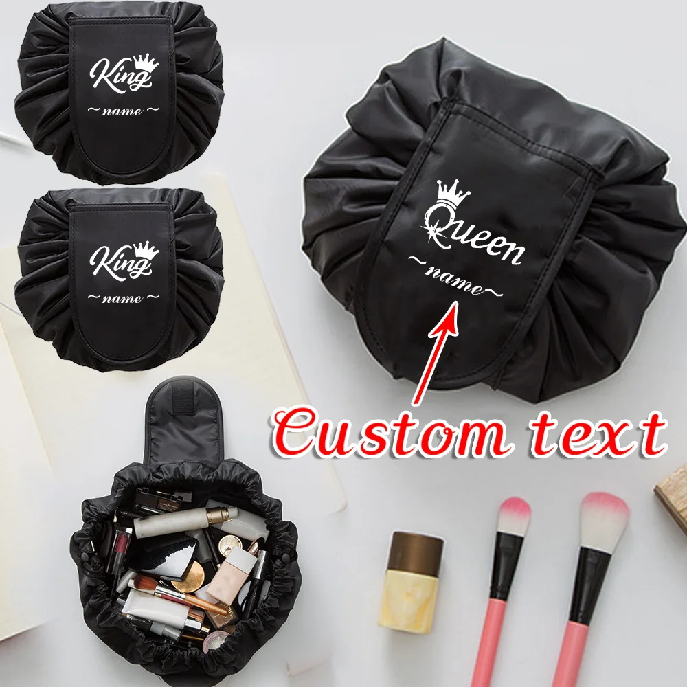 Personalized Customization Name Women's Drawstring Makeup Handbag Travel Makeup Storage Bag Handbag Drawstring Storage Bag