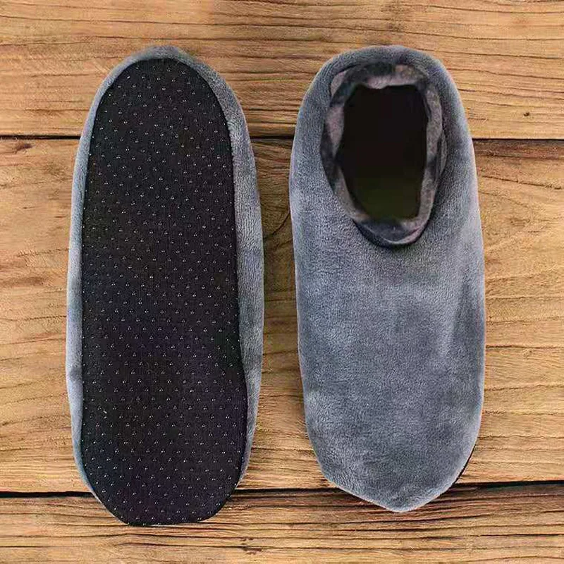 Non Slip Fleece Socks Unisex Winter Warm Sock Double-faced Fleece Bed Slipper Socks Solid Color Home Floor Sock High Quality