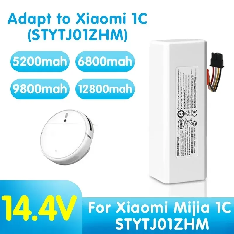 NEW 14.4V 12800mah P1904-4S1P-MM Battery For Xiaomi Mijia 1C STYTJ01ZHM Robot Vacuum Mop Cleaner Accessories battery