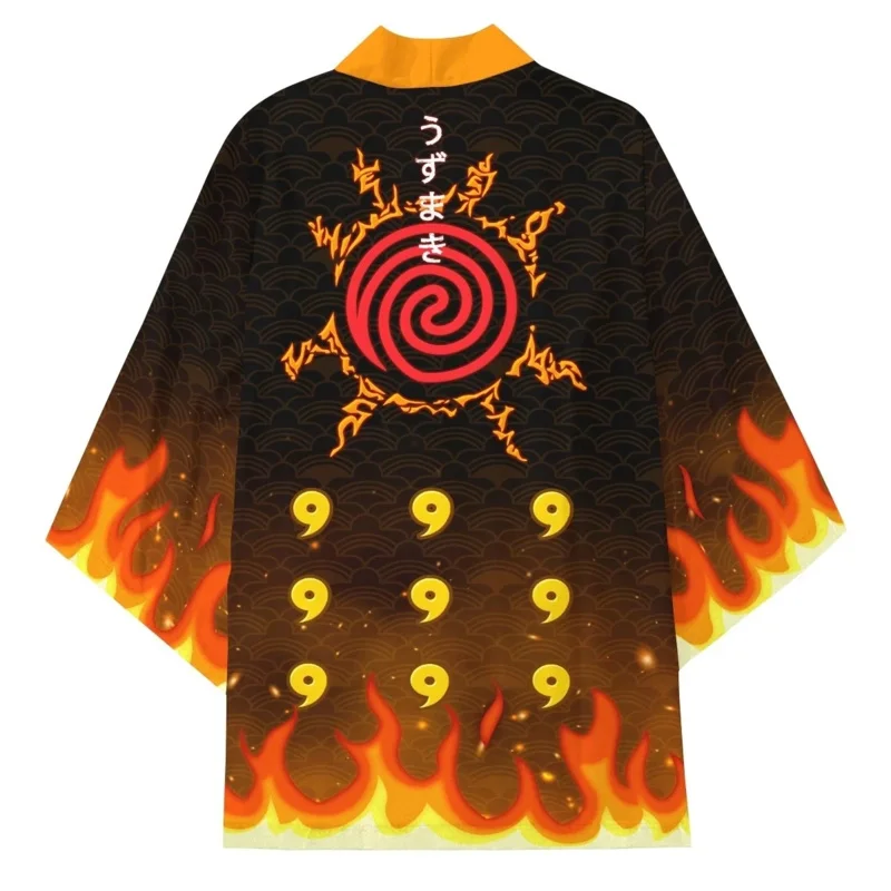 2025 yiyi2025yiyiNew Anime Konoha Kurama sello símbolo Kimono Hokage Rikudousennin Modo Cosplay disfraces capa cárdigan Haori Jack