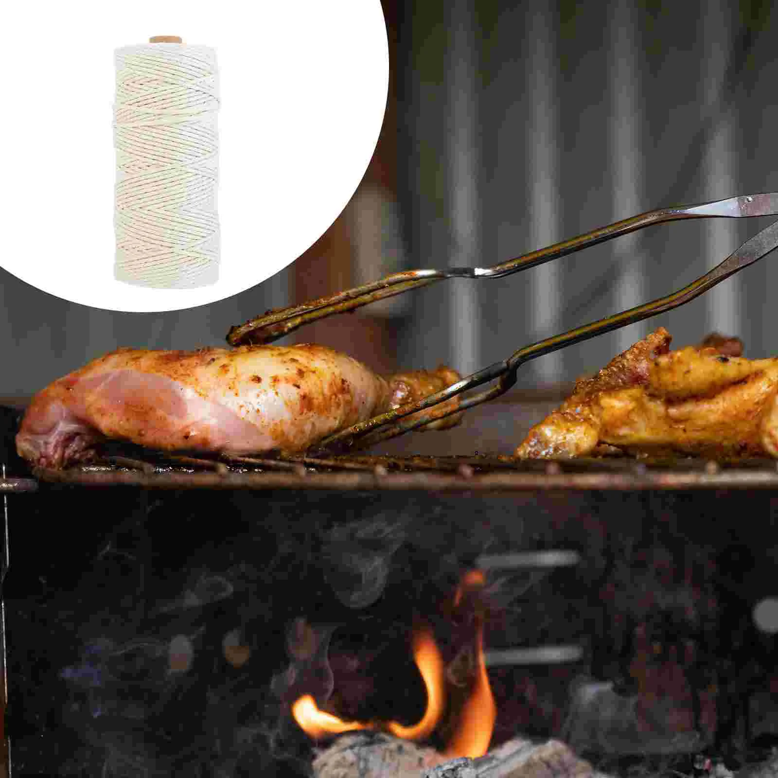 Sausage Cotton Thread 2mm Cooking Twine Meat Rope Net Beef Netting Weave Gift 15X6CM White Packaging