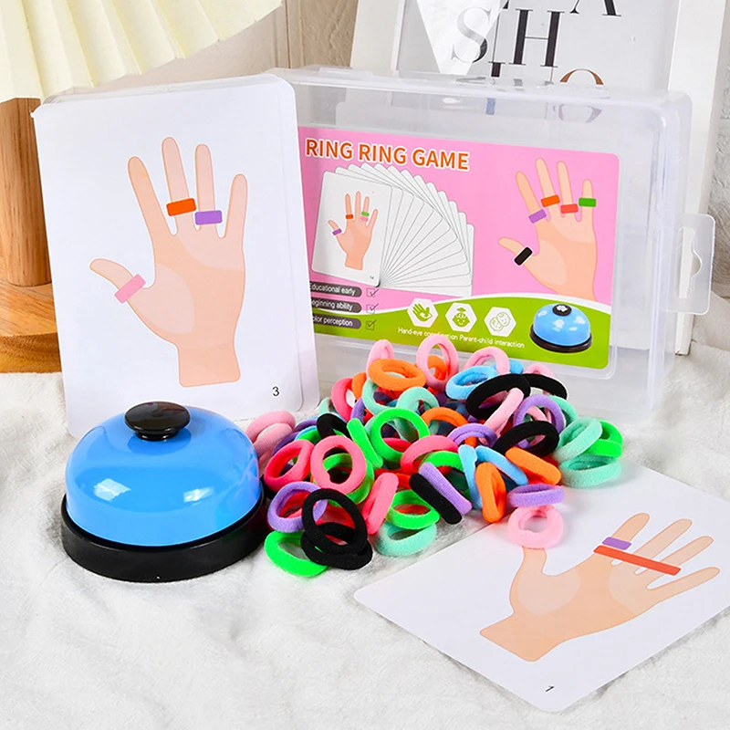 Kinderen Vinger Ring Bordspel Kleuraanpassing Speelgoed Interactieve Party Games Hand-oog Coördinatie Zintuiglijk Educatief Speelgoed Voor Kind