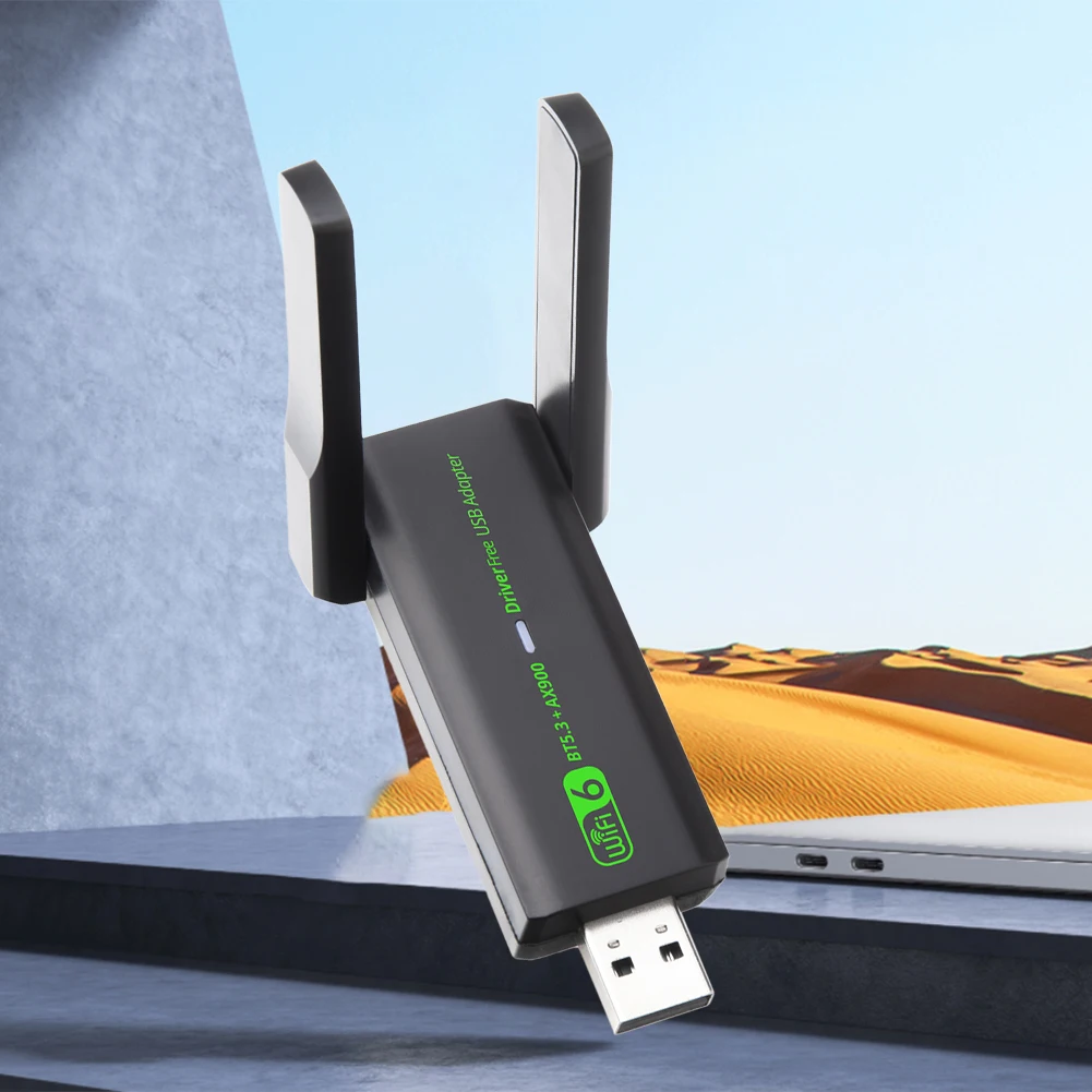 USB WiFi 6 محول 5.3 متوافق مع بلوتوث 2 في 1 دونغل 900 ميجابت في الثانية بطاقة الشبكة اللاسلكية دونغل سائق مجاني للكمبيوتر/الكمبيوتر المحمول/سطح المكتب #2