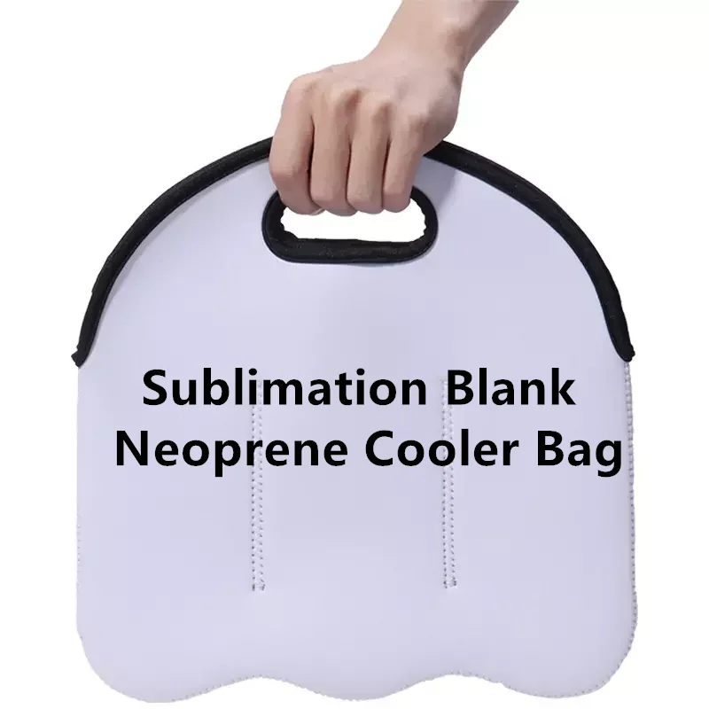 Sublimation Blank Neoprene Cooler Bag 6 Beer Bottles Drinks Wine Cooling Holder Tote Carrier Protect Insulated Cover BBQ Party