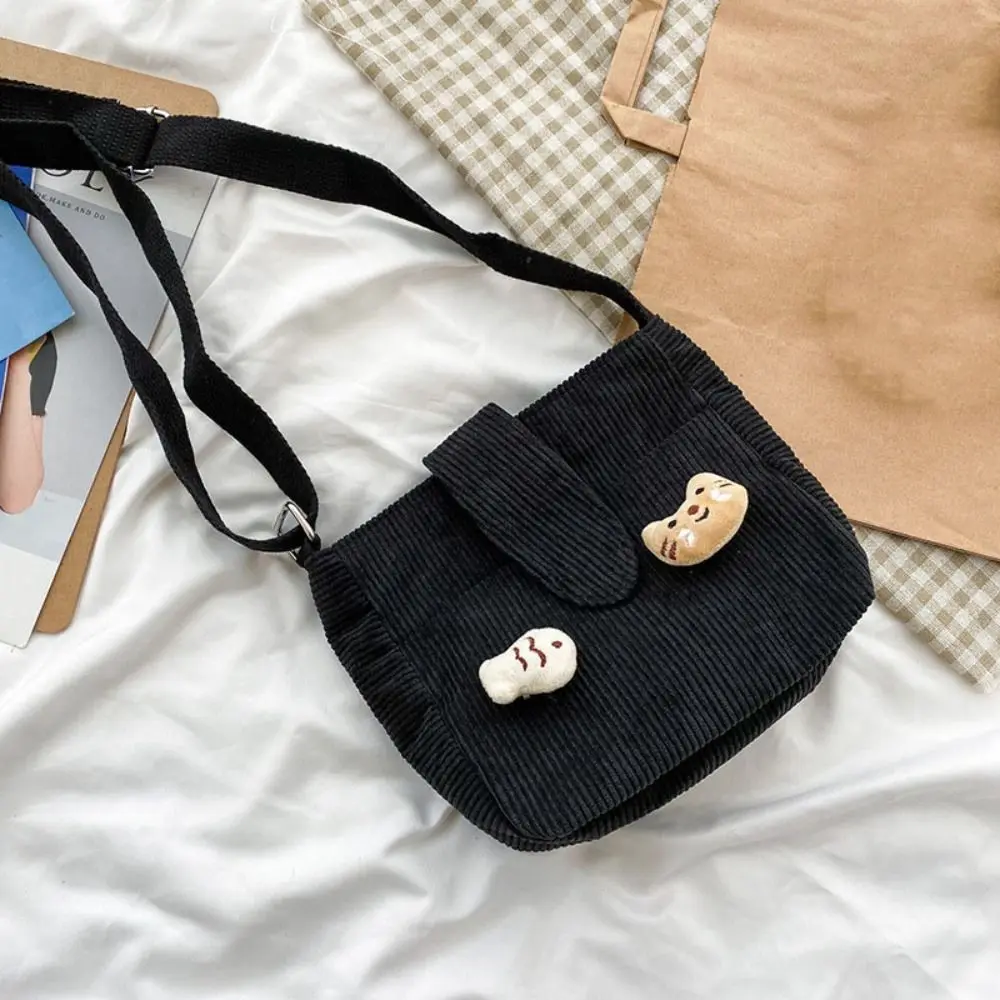 

Cute Large Capacity Corduroy Crossbody Bag Retro Handbag Mini Corduroy Bag Autumn Winter Casual Velvet Shoulder Bag Travel