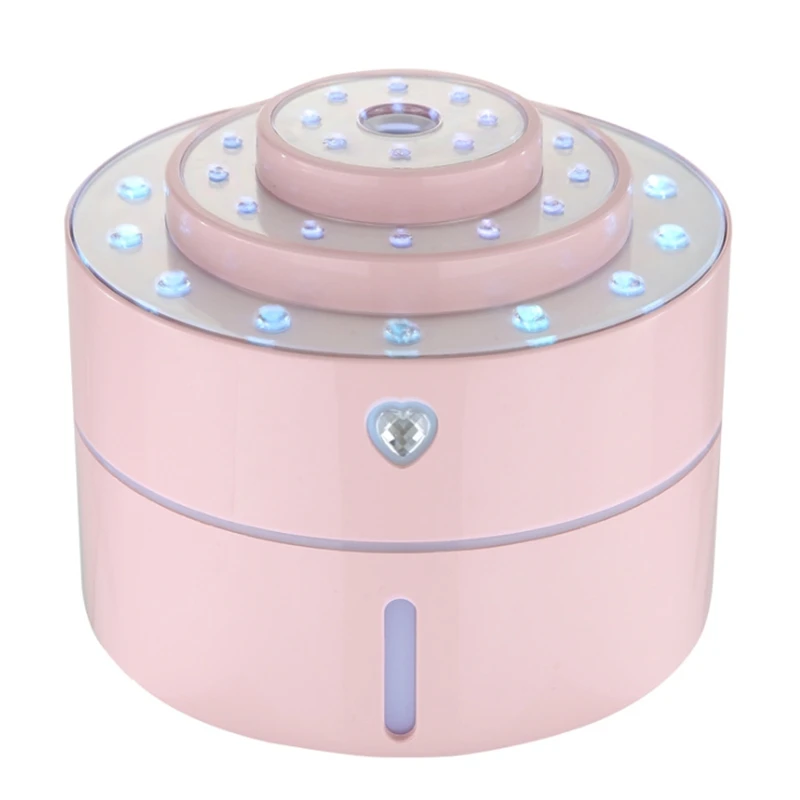 

AD-Air Humidifier USB Aroma Essential Oil Diffuser with Color Light for Office Car Living Room Humidificador Pink