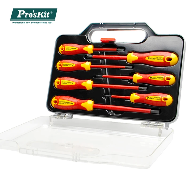 PRO\'SKIT 7PCS INSULATED VDE SCREWDRIVER SET SD-8012