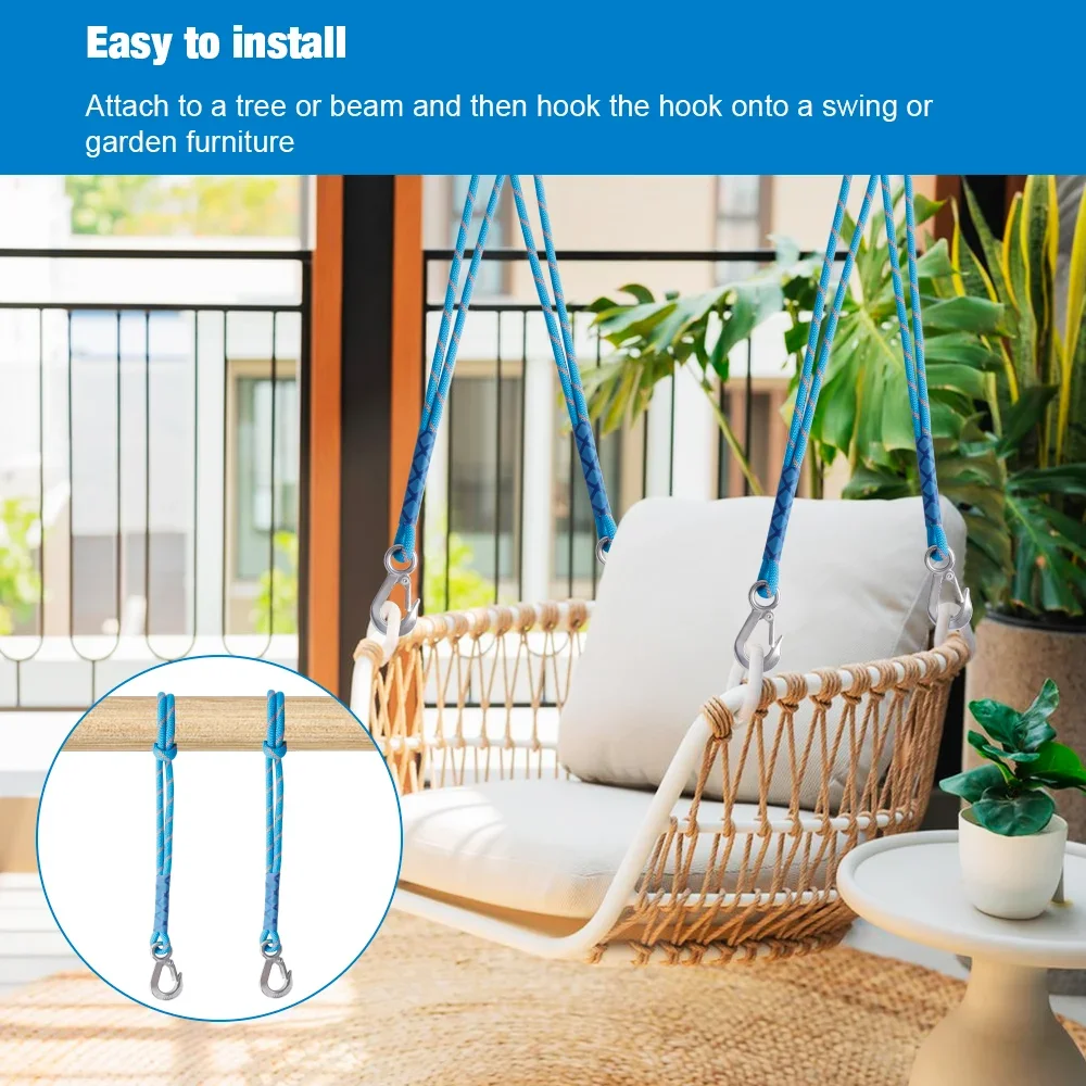 2pcs Hammock Accessory Hammock Hanging Rope, Suitable for Indoor and Outdoor Hammocks, Swings, and Essential Camping Items image 6