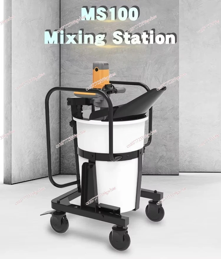 100L concrete mixing station Self-leveling mobile concrete mixing station
