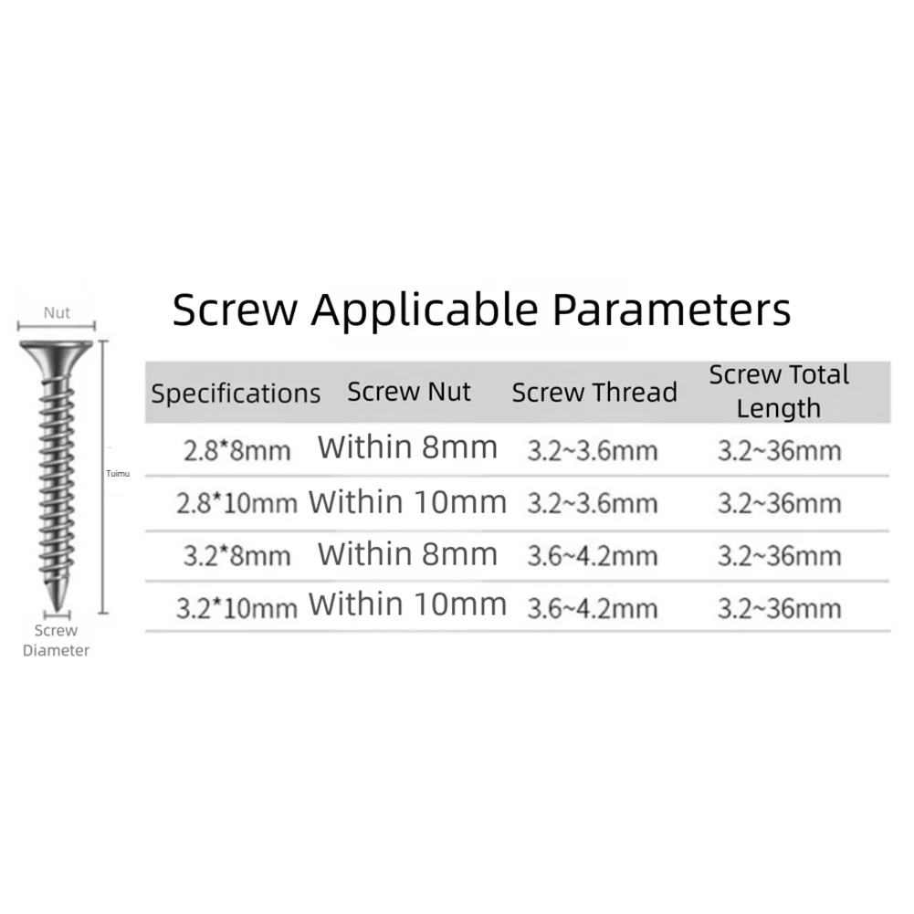 

Countersink Drill Bit Set with For Rapid Release Positioning and Adjustable Chamfer Depth for Different Screws