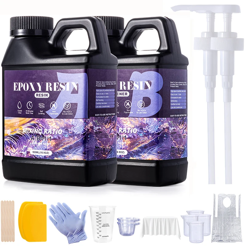 1000ml-1-1-crystal-clear-epoxy-resin-kit-fast-drying-art-resin-glue-for-coating-and-casting-craft-diy-for-jewelry-making