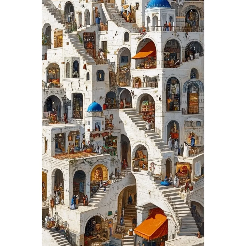 500/1000/1200/2000PCS Puzzle Unique Architecture Jigsaw DIY Modern Home Wall Decor Holiday Gifts Suitable for Beginners